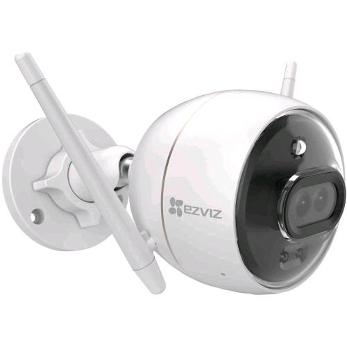EZVIZ H3 TELECAMERA WI-FI SMART HOME IP 2K DA ESTERNO CON LUCE STROBO E SIRENA 3MP INTELIGENZA ARTIFICIALE VISIONE NOTTURNA A COLORI COMUNICAZIONE BIDIREZIONALE SLOT SCHEDE MICRO SD BIANCO